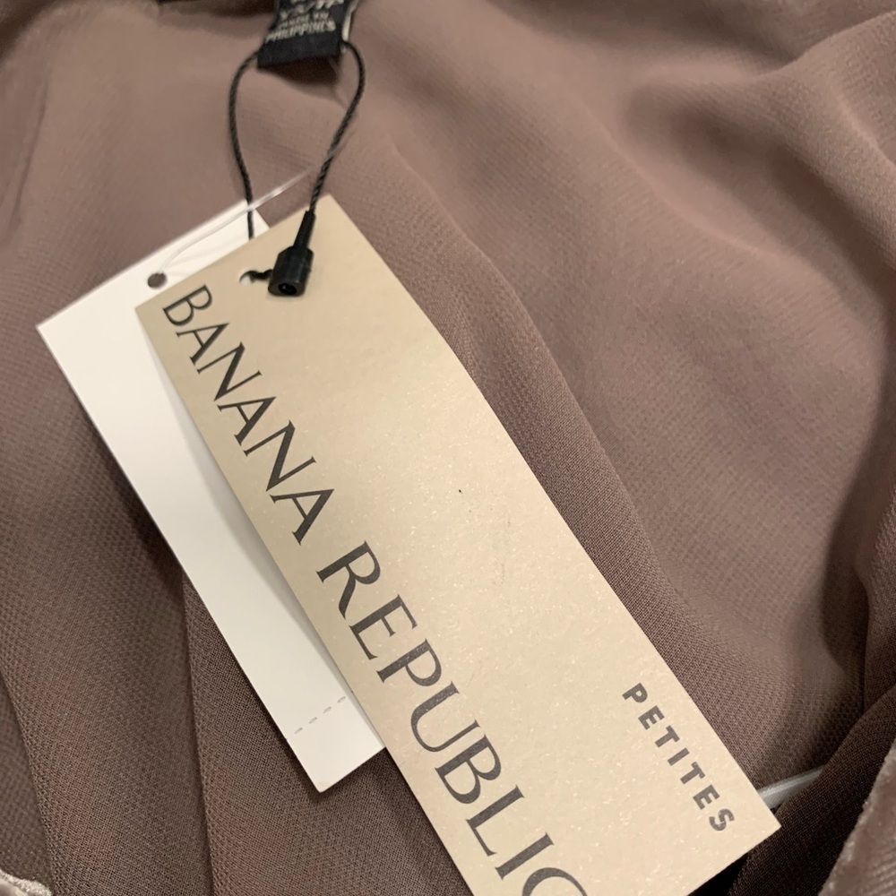 Banana Republic NWT Velvet Slip Skirt & Cowl Cami in Brown XS… - Picture 8 of 12